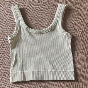 Zenana Outfitters Ribbed cream Tank Top NWOT